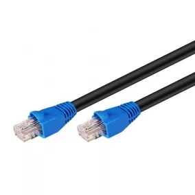   Goobay CAT6 U/UTP kültéri hálózati kábel 10m fekete (94389)