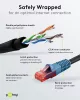 Goobay Cat6 U/UTP kültéri hálózati kábel 50m fekete (94395)