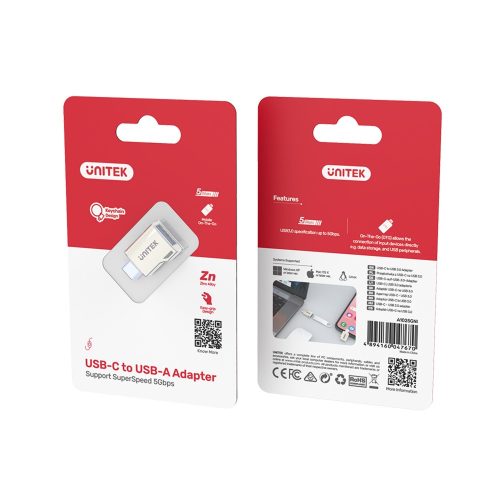 Unitek Prémium USB C apa - USB 3.1 Gen1 anya adapter (A1025GNI)