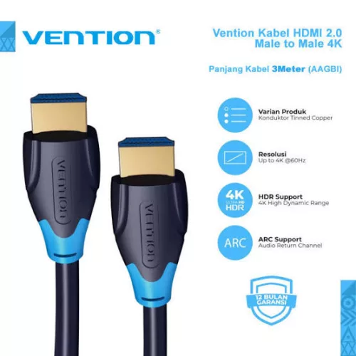 Vention HDMI 2.0 4K 60Hz kábel 10m (AAGBL)