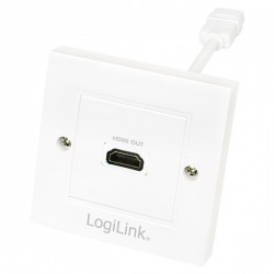 Logilink HDMI falra szerelhető aljzat 2xHDMI (AH0015)