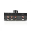Nedis analóg audio átkapcsoló 3X 2RCA bemenet - 1X 2RCA kimenet (ASWI2403BK)