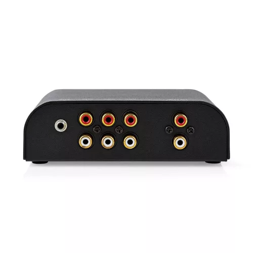 Nedis analóg audio átkapcsoló 4 portos 3X 2RCA bemenet - 1X 2RCA kimenet (ASWI2424AT)