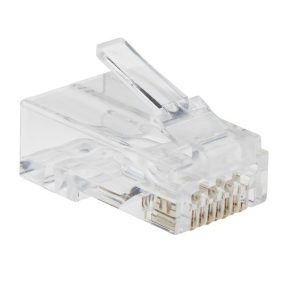 RJ45 UTP Cat5e csatlakozó dugó tömör kábelhez, 1db