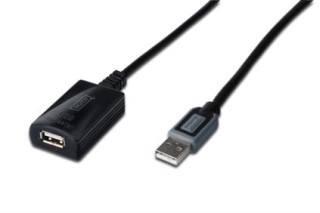 Digitus aktív USB 2.0 hosszabbító kábel 15m (DA-73101)