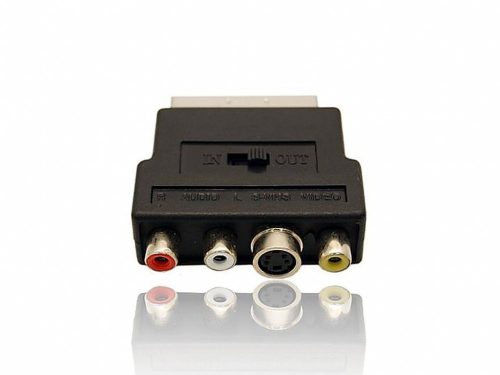 Gembird SCART dugó - 3x RCA aljzat adapter (CCV-4415)