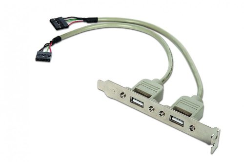 Gembird 2X USB 10PIN csatlakozó aljzat, 25cm (CCUSBRECEPTACLE)