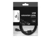 Gembird USB hosszabbító kábel 1.8m ferritmagos (CCF-USB2-AMAF-6)