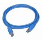 Gembird kábel USB 3.0 AM-BM 3.0m, kék (CCP-USB3-AMBM-10)