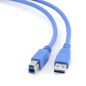 Gembird kábel USB 3.0 AM-BM 3.0m, kék (CCP-USB3-AMBM-10)