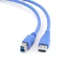 Gembird kábel USB 3.0 AM-BM 3.0m, kék (CCP-USB3-AMBM-10)