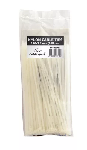 Gembird műanyag kábelkötegelő, 150mm x 3.2mm 100 db (NYT-150/25)
