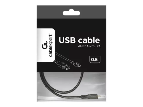 Gembird Micro USB kábel 0.5m (CCP-MUSB2-AMBM-0.5M)