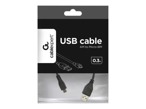 Gembird micro USB kábel 0.3m (CCP-MUSB2-AMBM-0.3M)