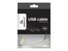 Gembird USB 2.0 AM - mini kábel 0.9m, szürke (CC-USB2-AM5P-3)