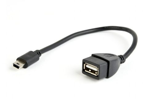 Gembird mini USB B apa - USB A anya 2.0 OTG kábel 15cm (A-OTG-AFBM-002)