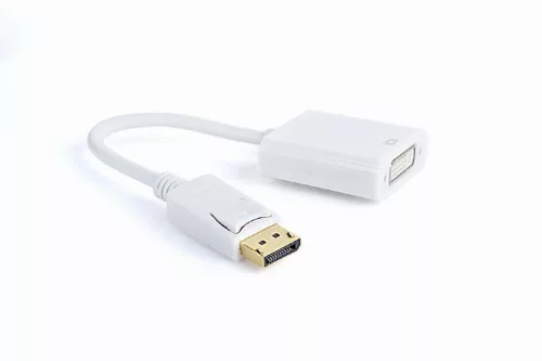 Gembird Displayport 1.1 apa - DVI-D anya adapter, fehér (A-DPM-DVIF-002-W)
