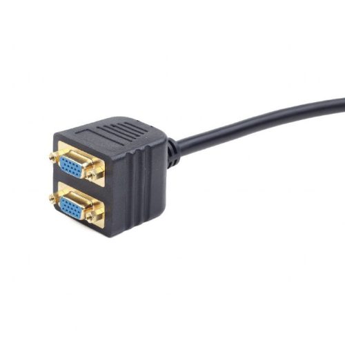 Gembird adapter VGA dugó - 2x VGA aljzat aranyozott (CC-VGAX2-20CM)