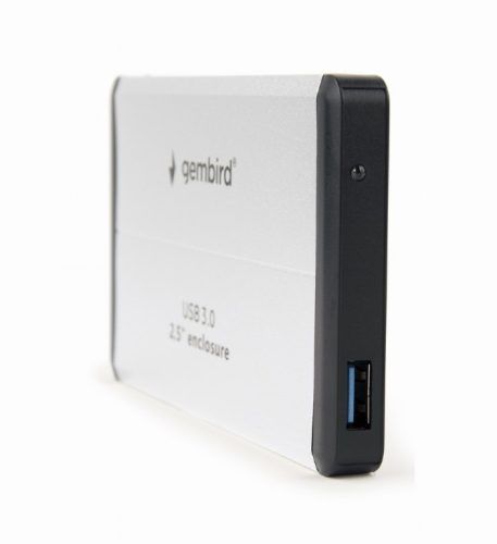 Gembird 2.5" USB 3.0 SATA külső hdd ház mini usb, ezüst (EE2-U3S-2-S)