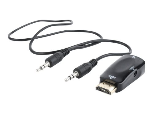 Gembird Passzív HDMI-VGA átalakító adapter, audio támogatással (A-HDMI-VGA-02)