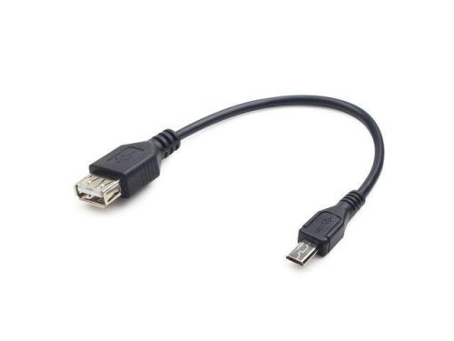 Gembird micro USB B apa - USB A anya 2.0 OTG kábel 15cm (A-OTG-AFBM-03)