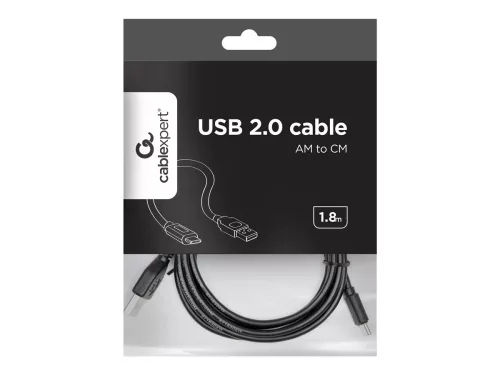 Gembird USB C - USB 2.0 kábel 1.8m fekete (CCP-USB2-AMCM-6)
