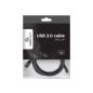 Gembird USB C - USB 2.0 kábel 1.8m fekete (CCP-USB2-AMCM-6)