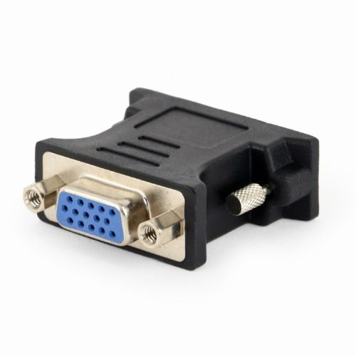 Gembird DVI 24+5 apa - VGA anya adapter fekete (A-DVI-VGA-BK)