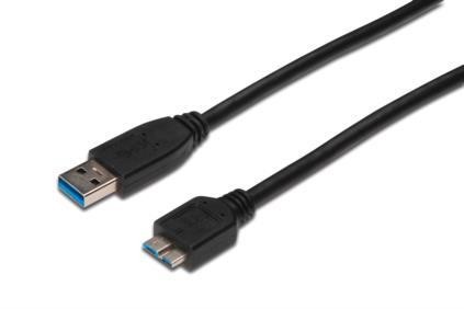 Assmann USB 3.0 A - USB 3.0 micro B kábel 0.5m (AK-300117-005-S)