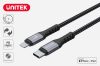 Unitek Prémium USB C - Lightning kábel 1m (C14060GY)