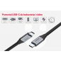 Unitek Prémium USB 3.1 Gen 2 (10Gbps) USB C - USB C kábel 1m (C14082ABK)
