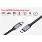   Unitek Prémium USB 3.1 Gen 1 (5 Gbit/s) USB-C kábel 2m (C14091ABK)