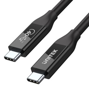   Unitek Prémium USB C 4.0 (40Gbps) kábel 0.8m (C14100BK-0.8M)