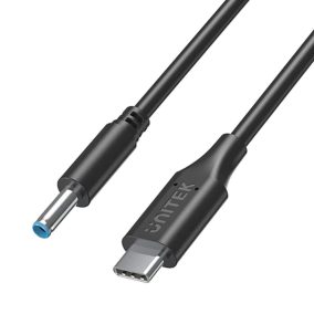   Unitek USB C - DC 4.5x3.0 65W HP laptop tápkábel 1.8m (C14117BK-1.8M)