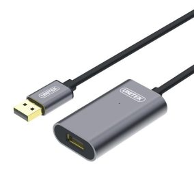 Unitek USB 2.0 aktív Alu. hosszabbító kábel 20m (Y-274)