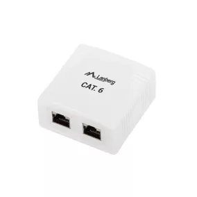Lanberg FTP Cat6 2xRJ45 fali aljzat (OS6-0002-W)