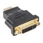 Lanberg HDMI dugó - DVI-D aljzat átalakító adapter (AD-0014-BK)