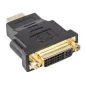   Lanberg HDMI dugó - DVI-D aljzat átalakító adapter (AD-0014-BK)
