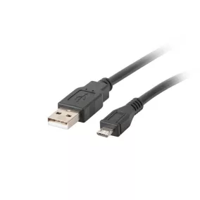 Lanberg micro USB kábel 1.8m fekete (CA-USBM-10CC-0018-BK)