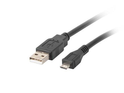 Lanberg micro USB kábel 1.8m fekete (CA-USBM-10CC-0018-BK)