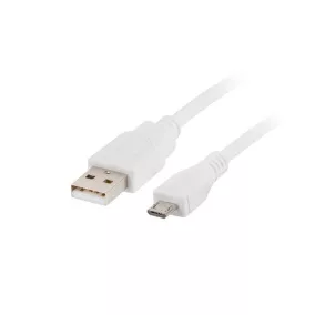 Lanberg micro USB kábel 1.8m fehér (CA-USBM-10CC-0018-W)