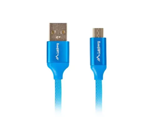Lanberg Premium USB 2.0 micro kábel Quick Charge 3.0 1.8m (CA-USBM-20CU-0018-BL)