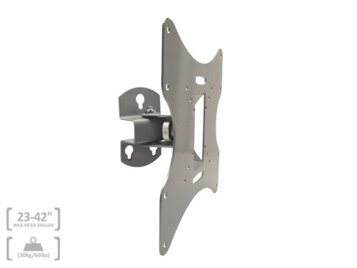 Maclean egykarú TV tartó konzol VESA 23-42" 200x200 ezüst (MC-501S)