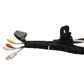 Maclean spirál kábelvédő 22x25mm, 2m fekete (MCTV-676 B)