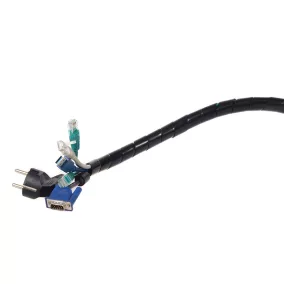 Maclean spirál kábelvédő 20.4x22mm, 3m fekete (MCTV-687)