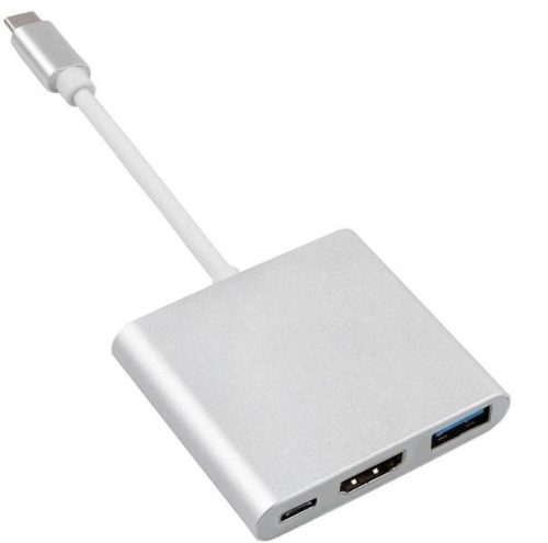 Maclean USB-C - HDMI, USB 3.0, USB-C átalakító adapter (MCTV-840)
