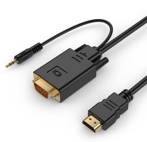 Gembird HDMI to VGA + audio átalakító kábel 1.8m (A-HDMI-VGA-03-6)