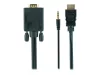 Gembird HDMI to VGA + audio átalakító kábel 3m (A-HDMI-VGA-03-10)
