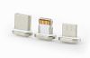 Gembird mágneses kábel micro USB/Type-C/Lightning fejekkel 1m (CC-USB2-AMLM3-1M)