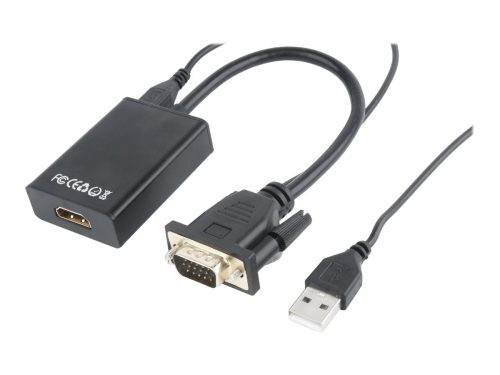 Gembird VGA to HDMI +audio átalakító konverter (A-VGA-HDMI-01)